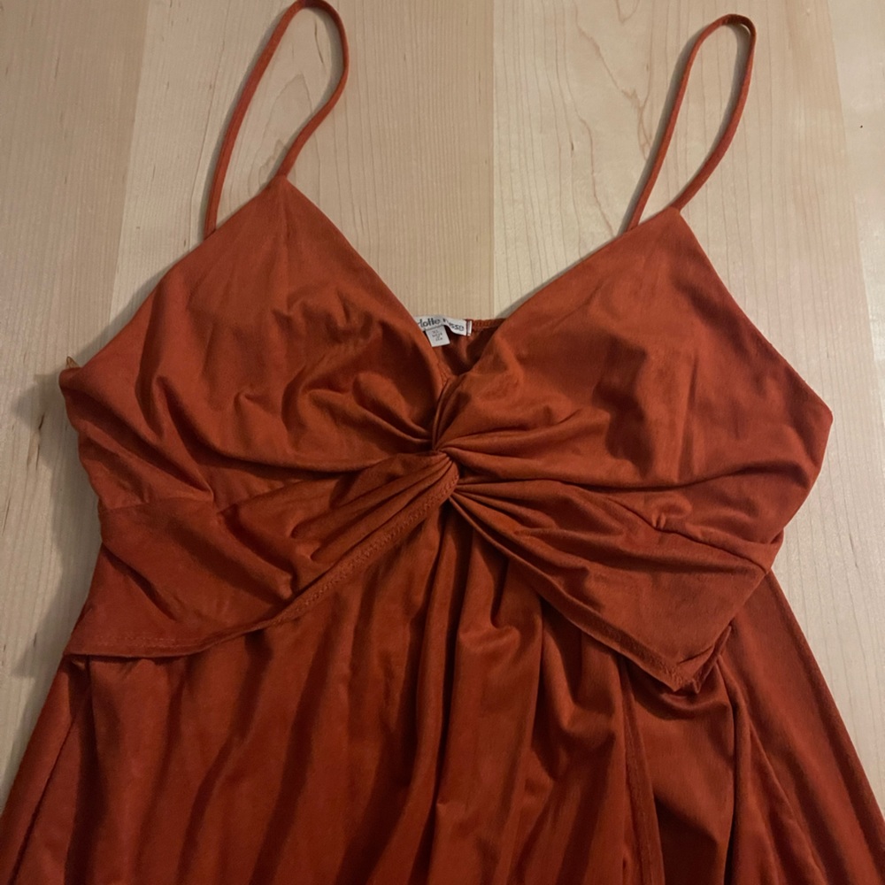 Burnt Orange High/Low Dress - Picture 3 of 5